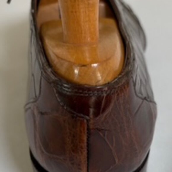Mauri men’s dress shoes, handmade from genuine alligator leather size Mens 9.5 - Picture 12 of 13